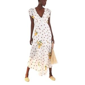 LIKE NEW FARM Rio Cashew Dot Maxi Dress - Size - XS